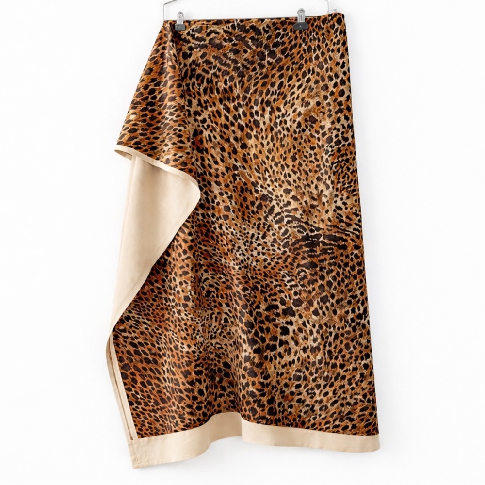 Reversible Leopard Print Microsuede Fabric Panel - 106 x 84